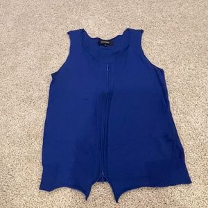Blue Knit Tank Top, Cotelac, Size S